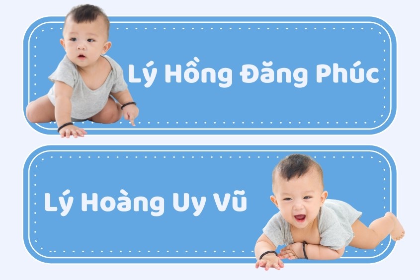 Tên bé trai họ Lý hay với 4 chữ